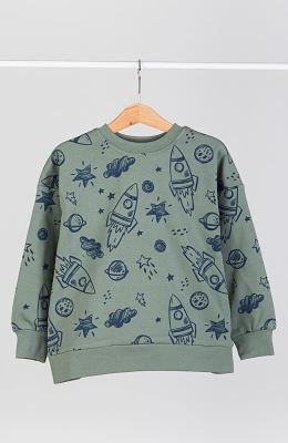 بلوز فاینریب آستین افتاده تمام چاپ