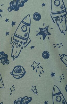 بلوز فاینریب آستین افتاده تمام چاپ