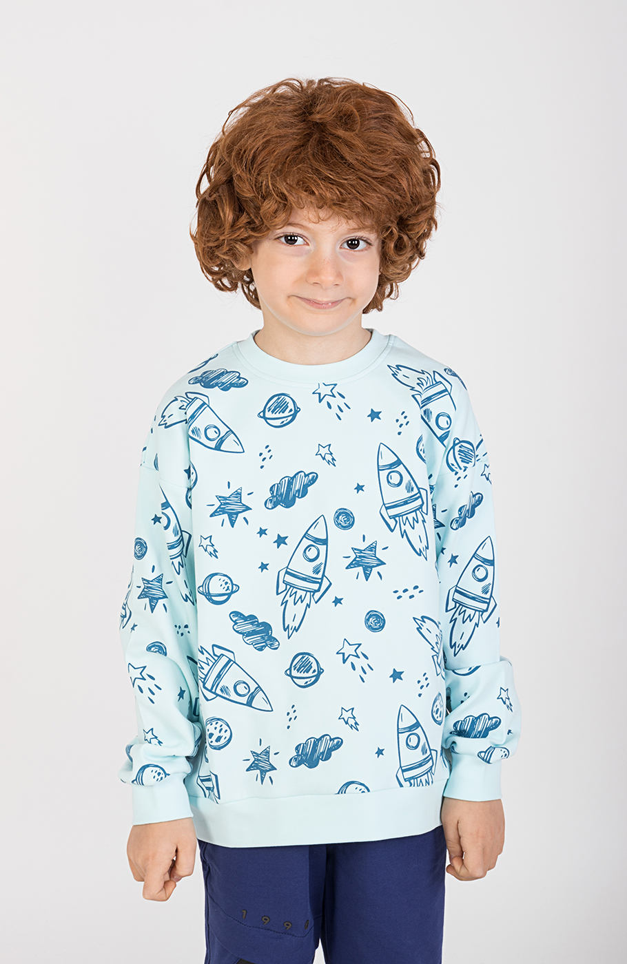 بلوز فاینریب آستین افتاده تمام چاپ