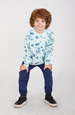 بلوز فاینریب آستین افتاده تمام چاپ