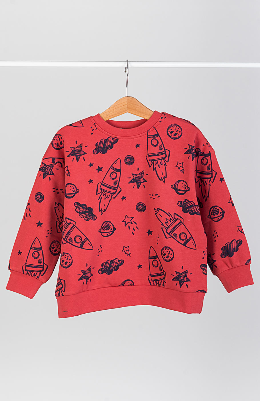 بلوز فاینریب آستین افتاده تمام چاپ