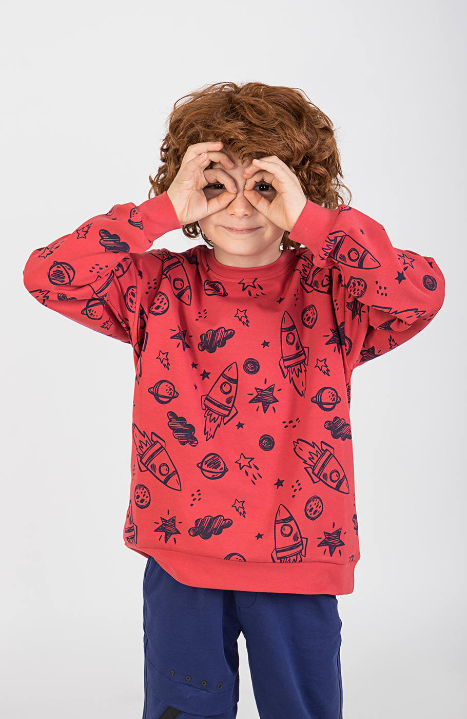 بلوز فاینریب آستین افتاده تمام چاپ