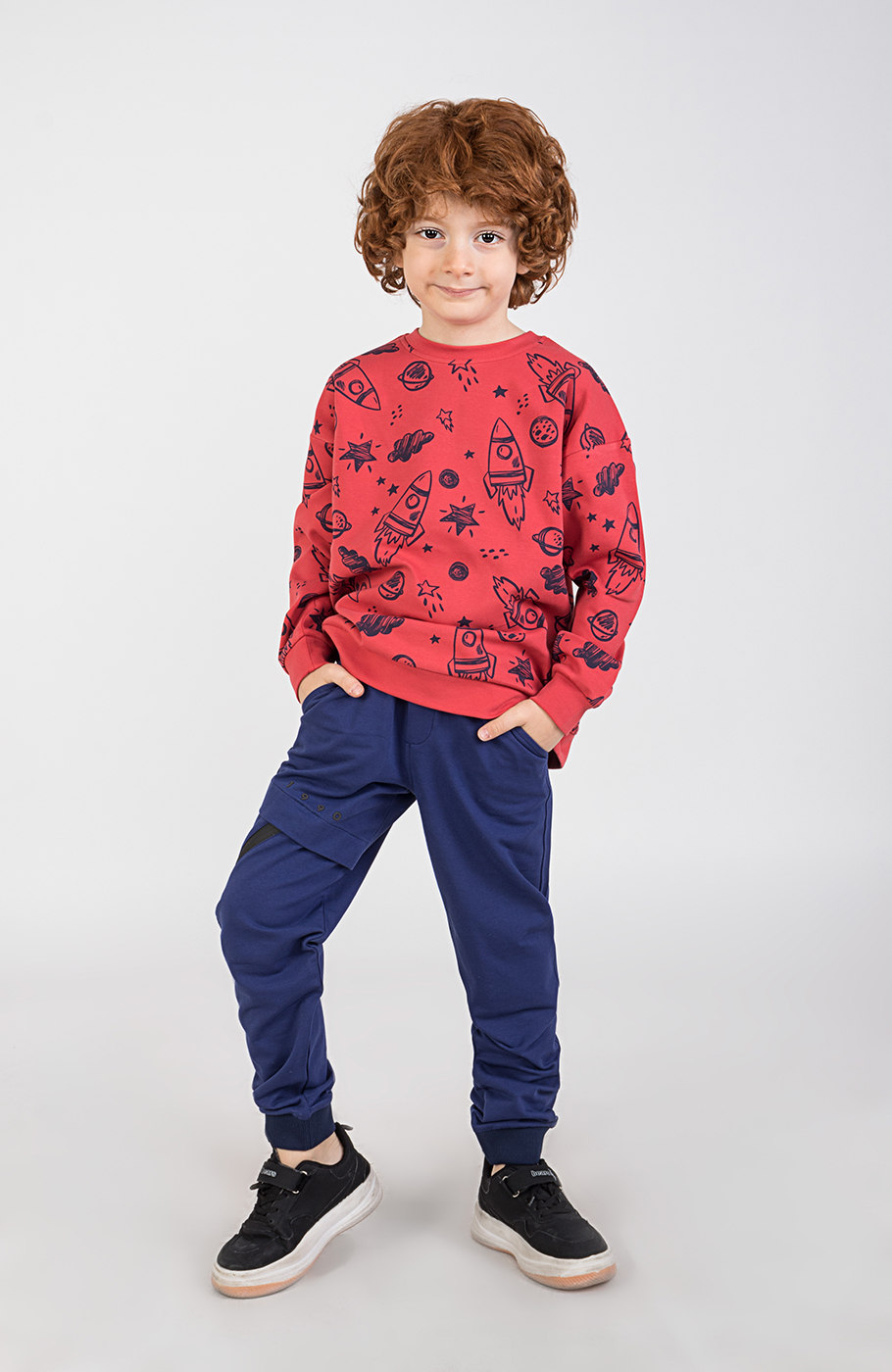 بلوز فاینریب آستین افتاده تمام چاپ