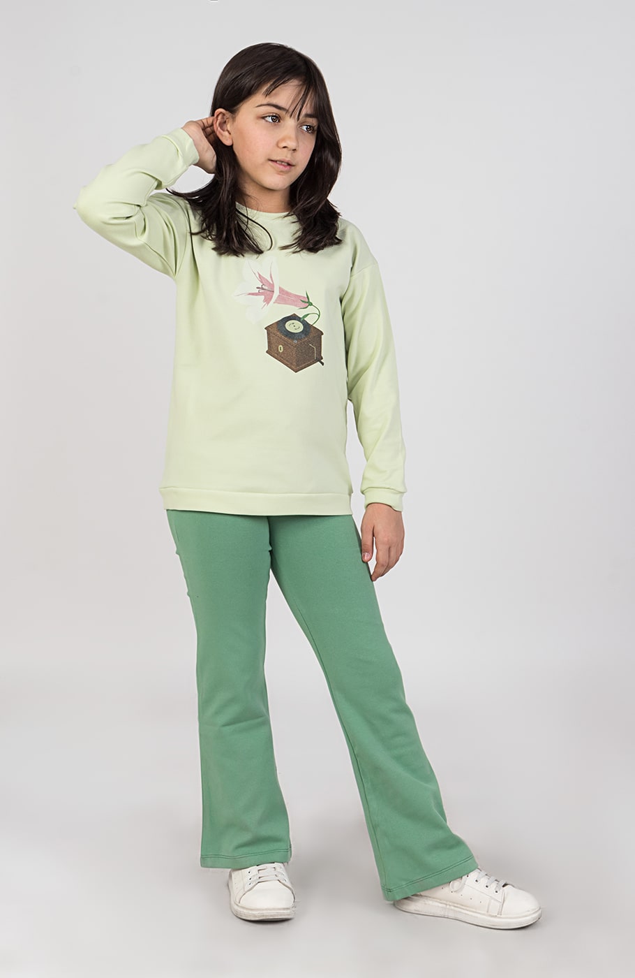 بلوز فاینریب آستین افتاده (ست با کد 10547)