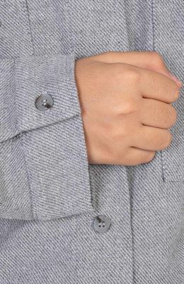 شومیز فلانل کج راه آستین بلند دمپا گت دار