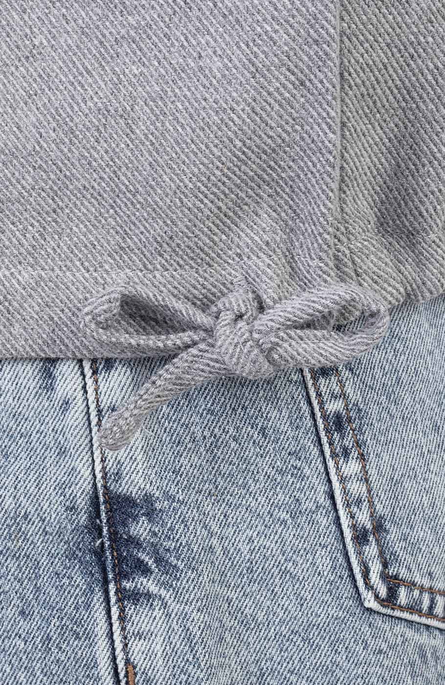 شومیز فلانل کج راه آستین بلند دمپا گت دار