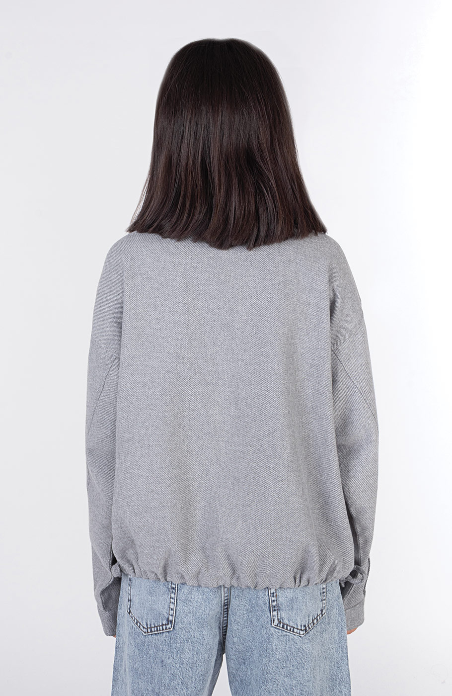 شومیز فلانل کج راه آستین بلند دمپا گت دار