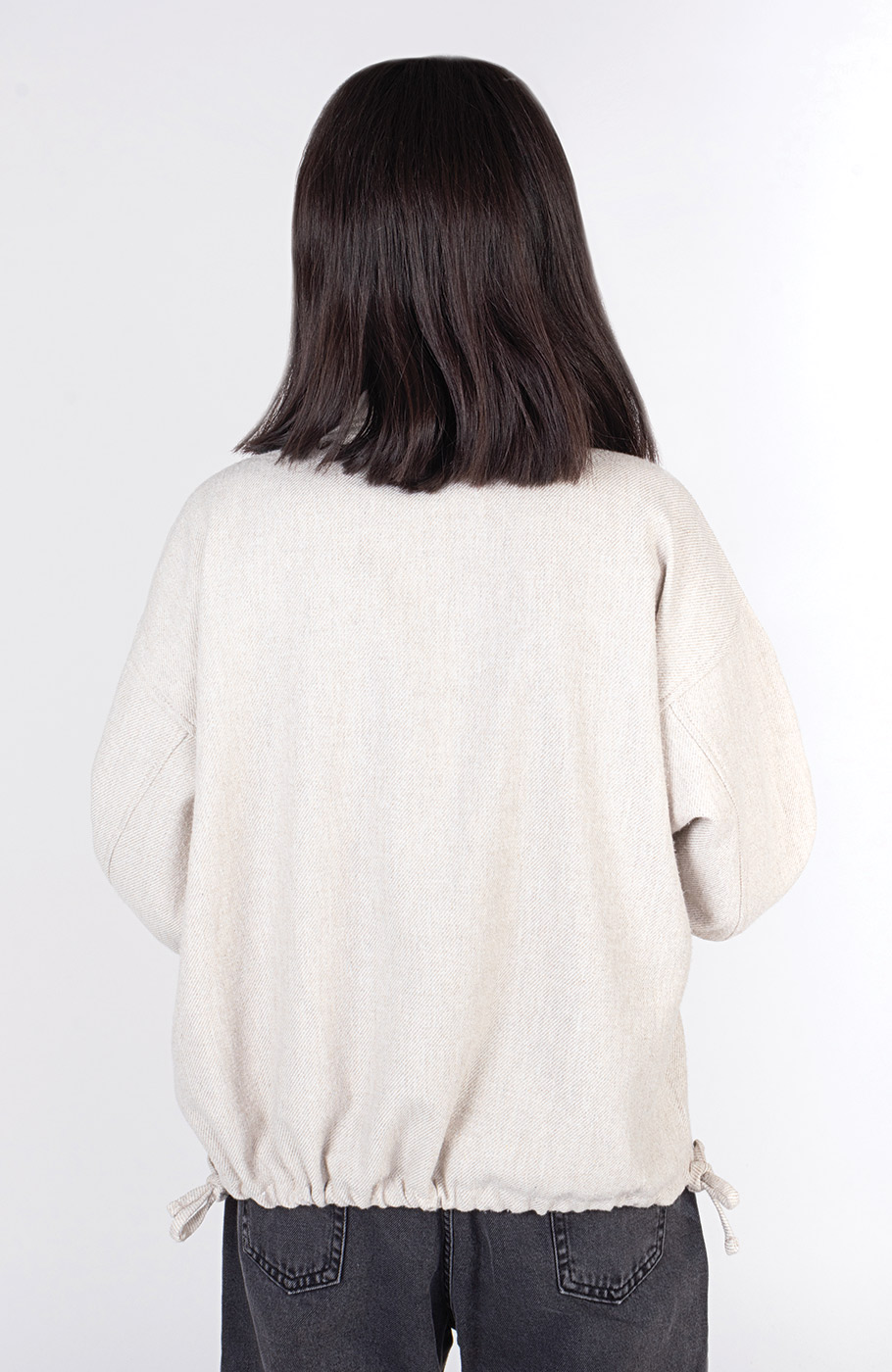 شومیز فلانل کج راه آستین بلند دمپا گت دار