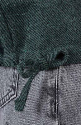 شومیز فلانل کج راه آستین بلند دمپا گت دار