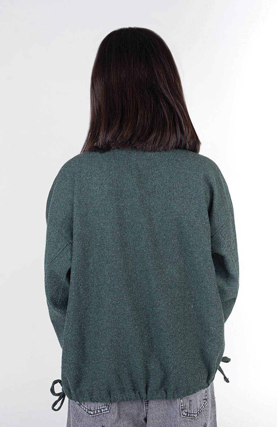 شومیز فلانل کج راه آستین بلند دمپا گت دار