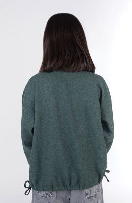 شومیز فلانل کج راه آستین بلند دمپا گت دار