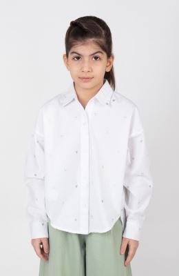 شومیز آکسفورد آستین بلند دمپا هلال