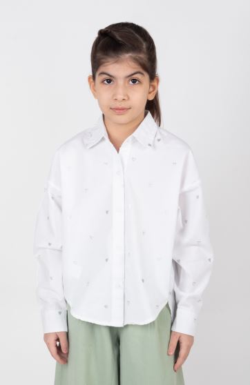 شومیز آکسفورد آستین بلند دمپا هلال