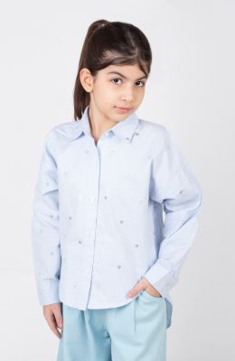 شومیز آکسفورد آستین بلند دمپا هلال