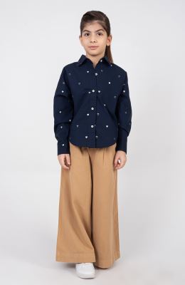 شومیز آکسفورد آستین بلند دمپا هلال