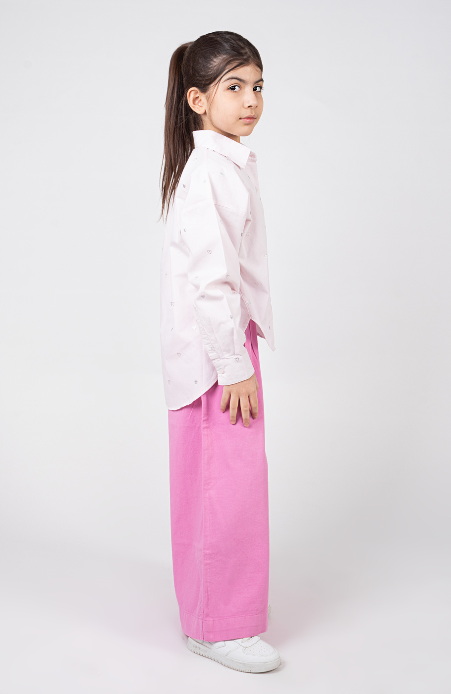 شومیز آکسفورد آستین بلند دمپا هلال