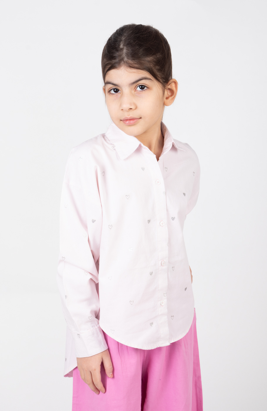 شومیز آکسفورد آستین بلند دمپا هلال