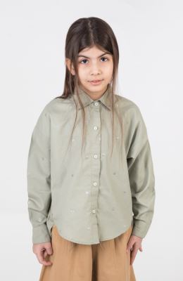 شومیز آکسفورد آستین بلند دمپا هلال