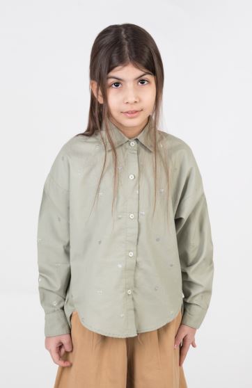 شومیز آکسفورد آستین بلند دمپا هلال