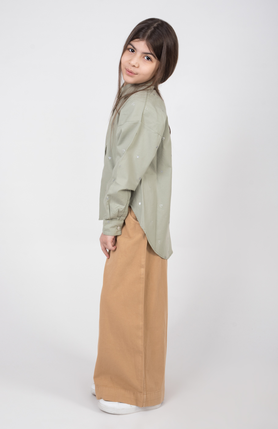 شومیز آکسفورد آستین بلند دمپا هلال