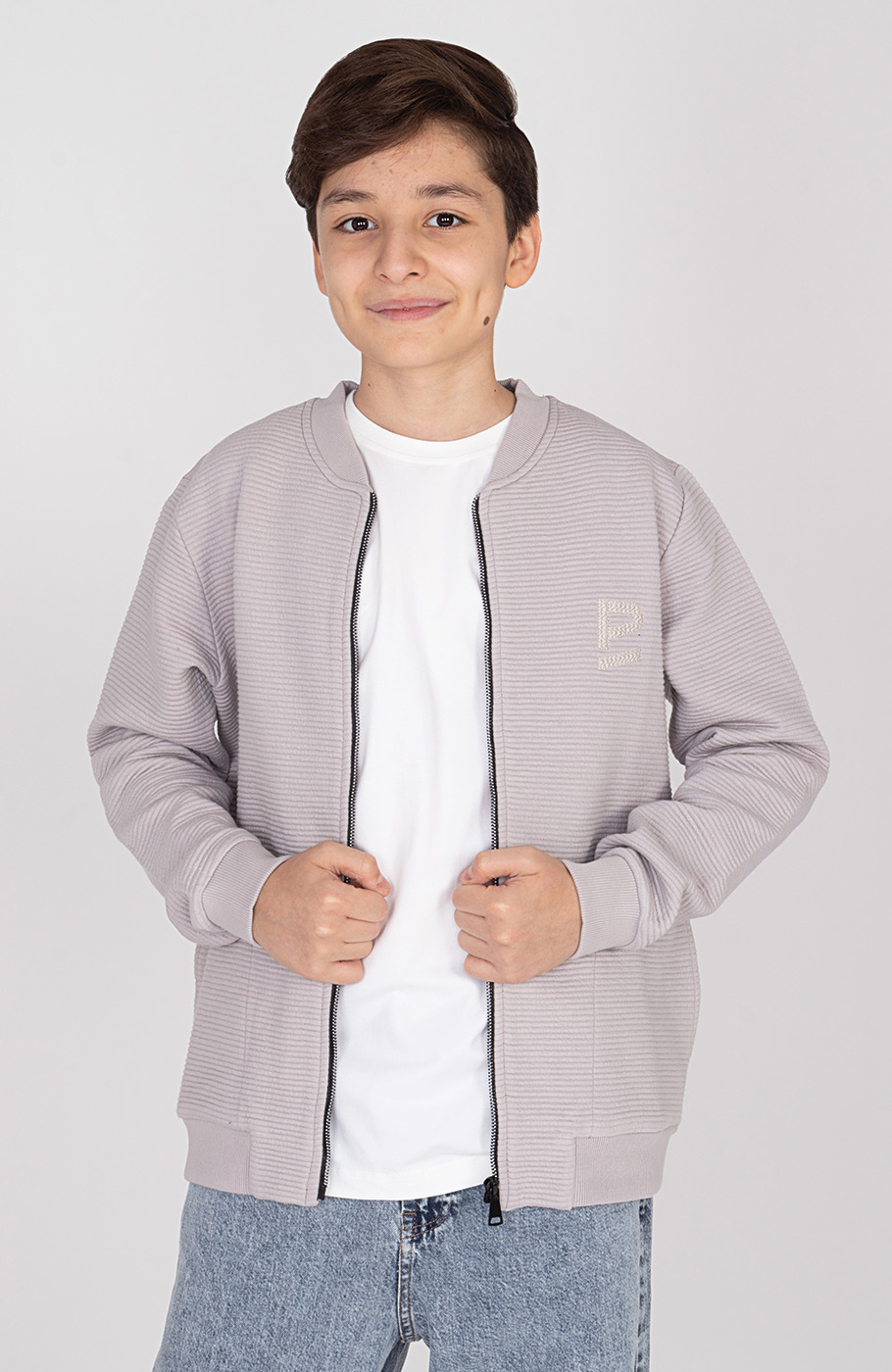 بامر جکت ژاکارد فیتیله‌ای راه راه