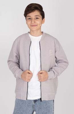 بامر جکت ژاکارد فیتیله‌ای راه راه