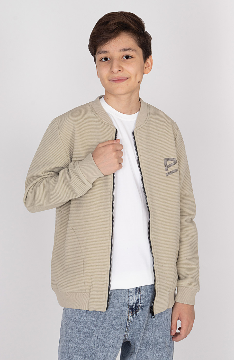 بامر جکت ژاکارد فیتیله‌ای راه راه