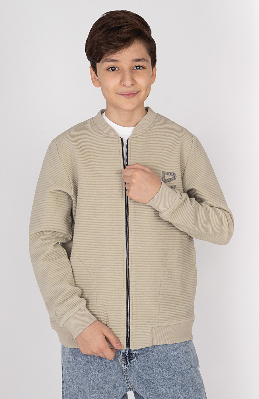 بامر جکت ژاکارد فیتیله‌ای راه راه