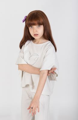 تیشرت یکرولایکرا لمه‏دار والان‏دار (ست با 10576)