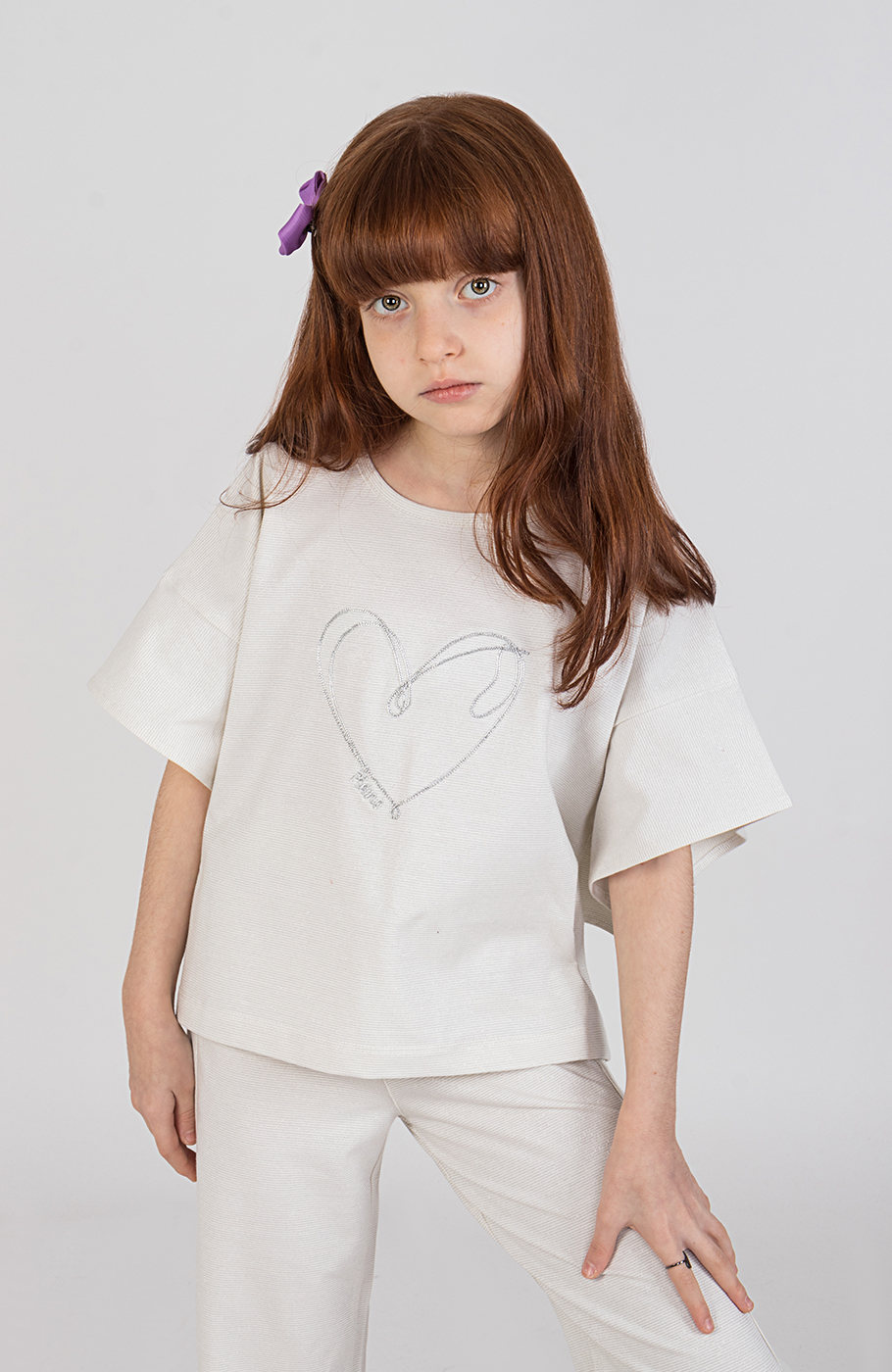 تیشرت یکرولایکرا لمه‏دار والان‏دار (ست با 10576)