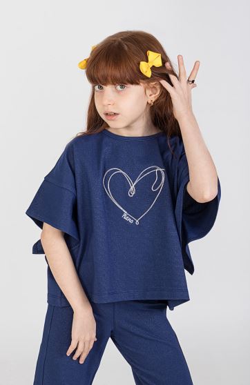 تیشرت یکرولایکرا لمه‏دار والان‏دار (ست با 10576)