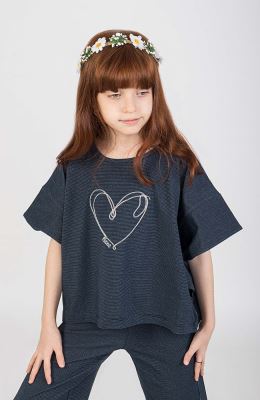 تیشرت یکرولایکرا لمه‏دار والان‏دار (ست با 10576)