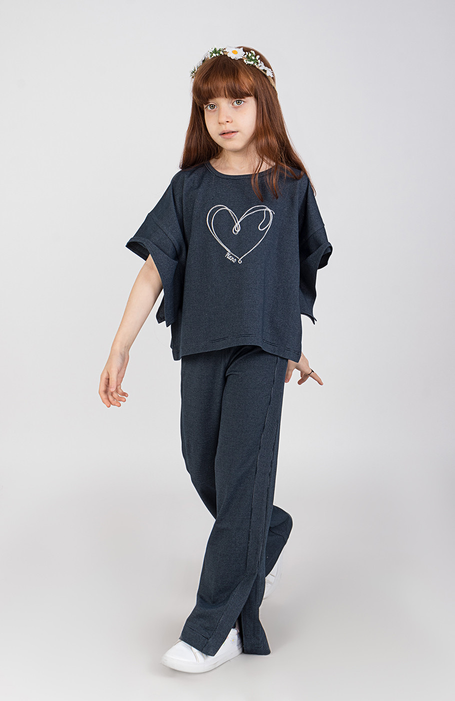 تیشرت یکرولایکرا لمه‏دار والان‏دار (ست با 10576)