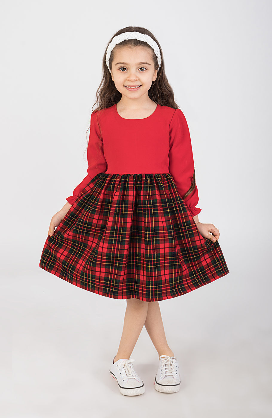 پیراهن چهارخانه آستین بلند (شب یلدا)