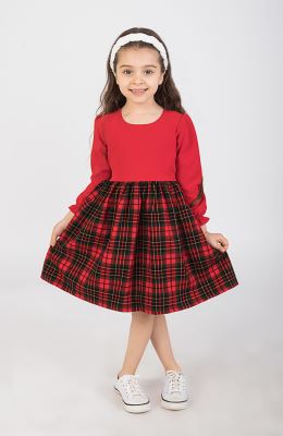 پیراهن چهارخانه آستین بلند (شب یلدا)