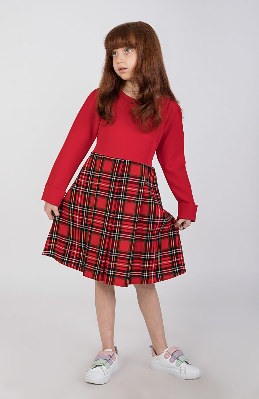 پیراهن چهارخانه آستین بلند (شب یلدا)