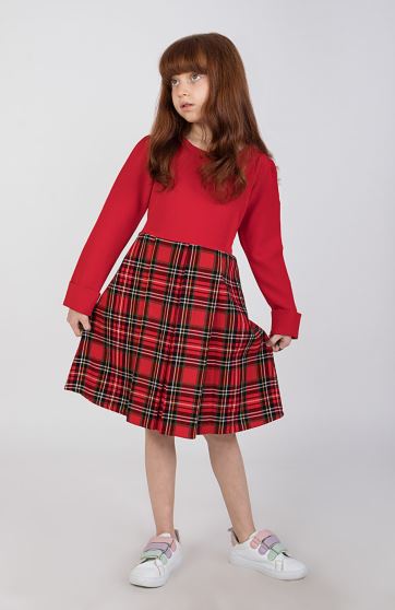 پیراهن چهارخانه آستین بلند (شب یلدا)