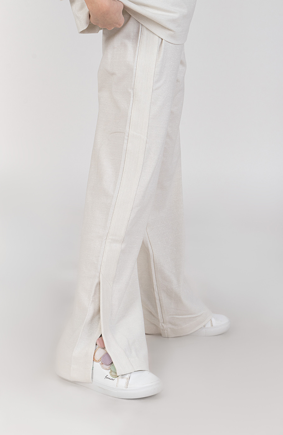 شلوار یکرولایکرا لمه‏دار چاک‏دار(ست با کد 10575)