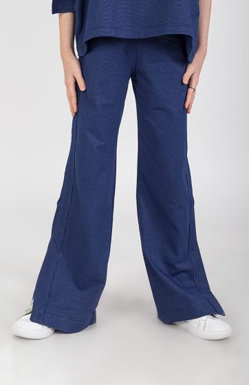 شلوار یکرولایکرا لمه‏دار چاک‏دار(ست با کد 10575)