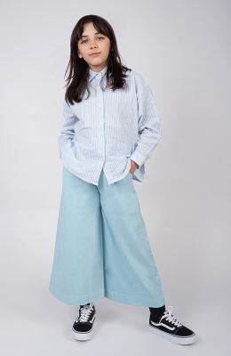 شومیز ساده بافت راه راه آستین بلند