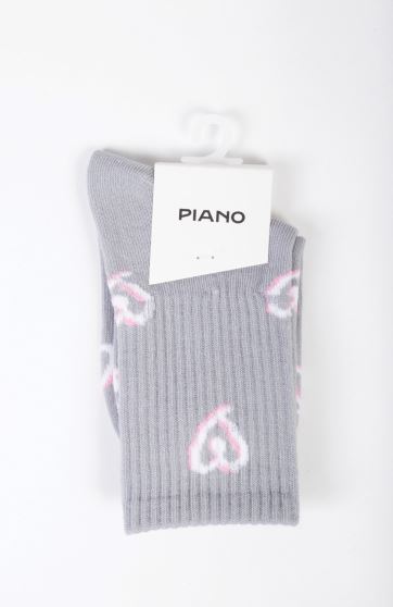 جوراب طرح قلب با کش انگلیسی