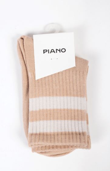 جوراب طرح مچ راه راه کش انگلیسی