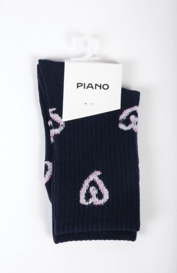 جوراب طرح قلب با کش انگلیسی