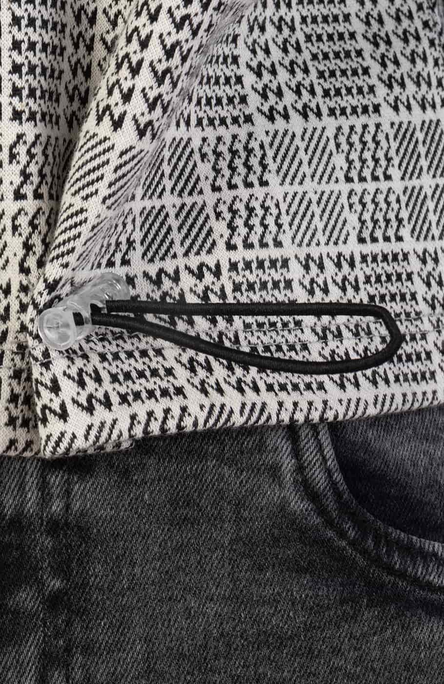 بلوز ژاکارد پیچازی پیش گت دار