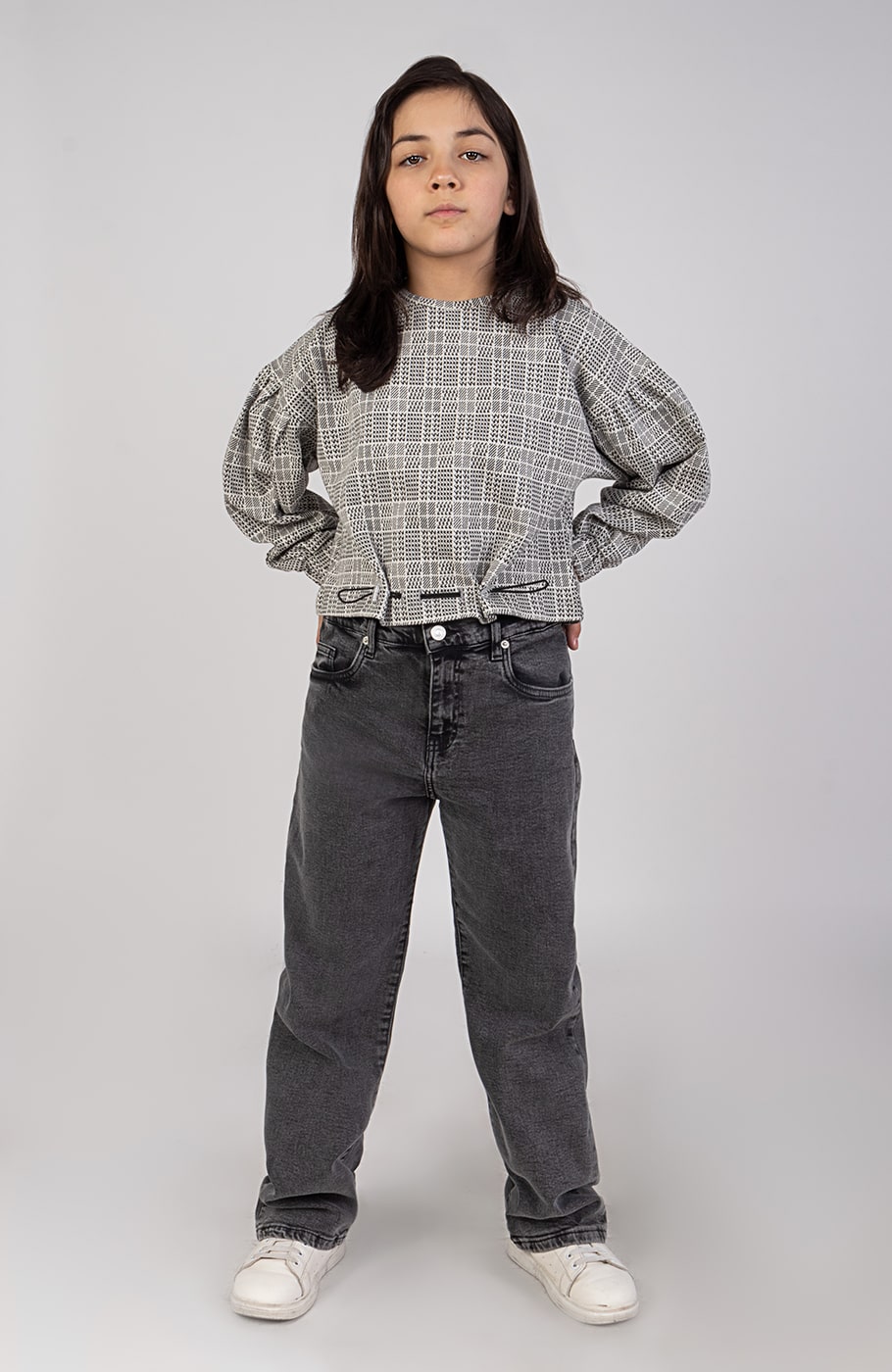 بلوز ژاکارد پیچازی پیش گت دار