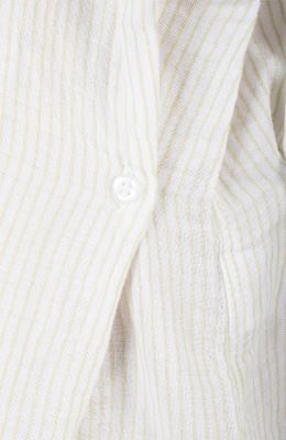 شومیز ساده بافت راه راه آستین بلند