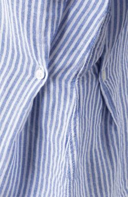 شومیز ساده بافت راه راه آستین بلند