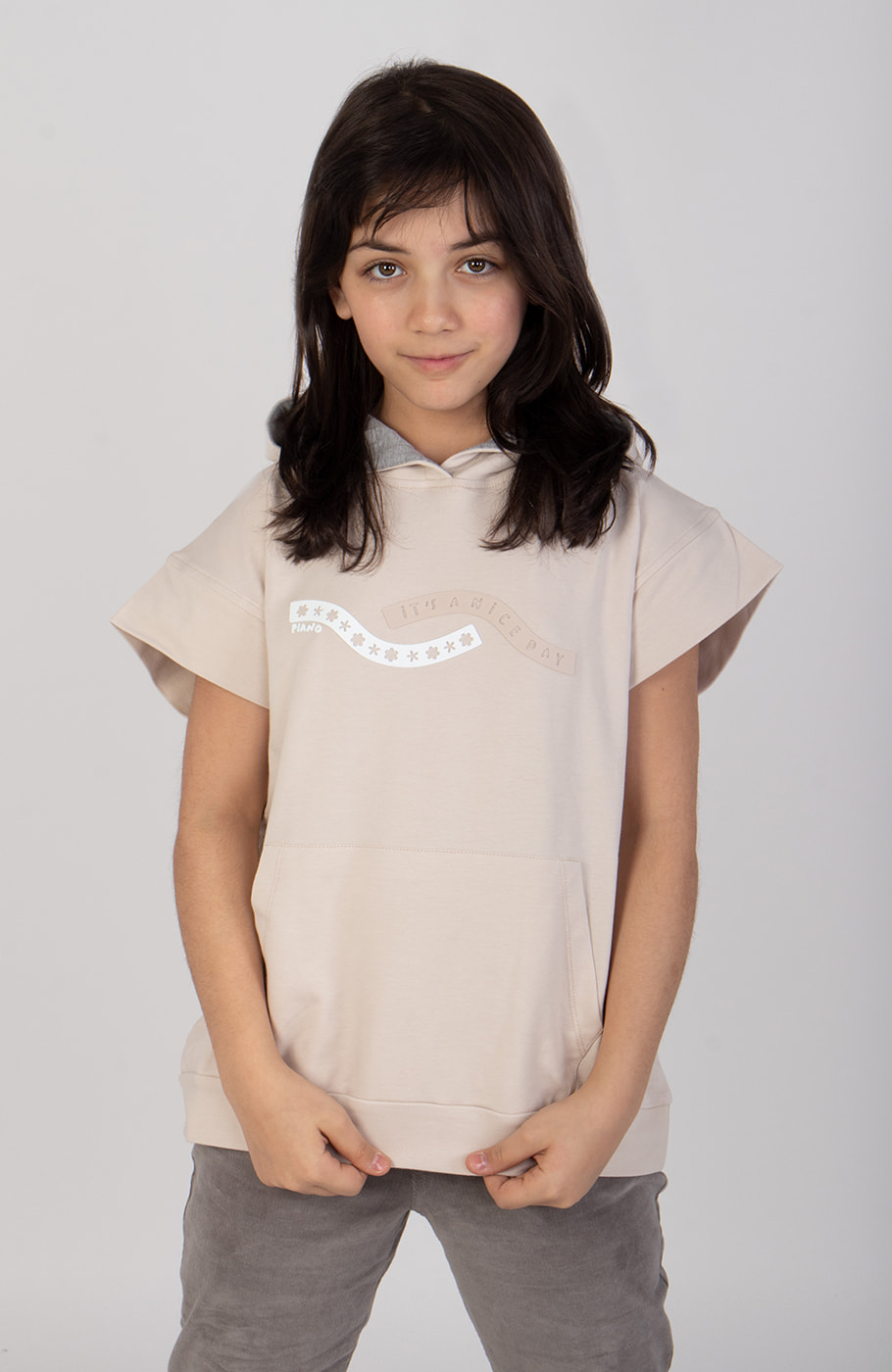 هودی دورس دو نخ آستین کوتاه