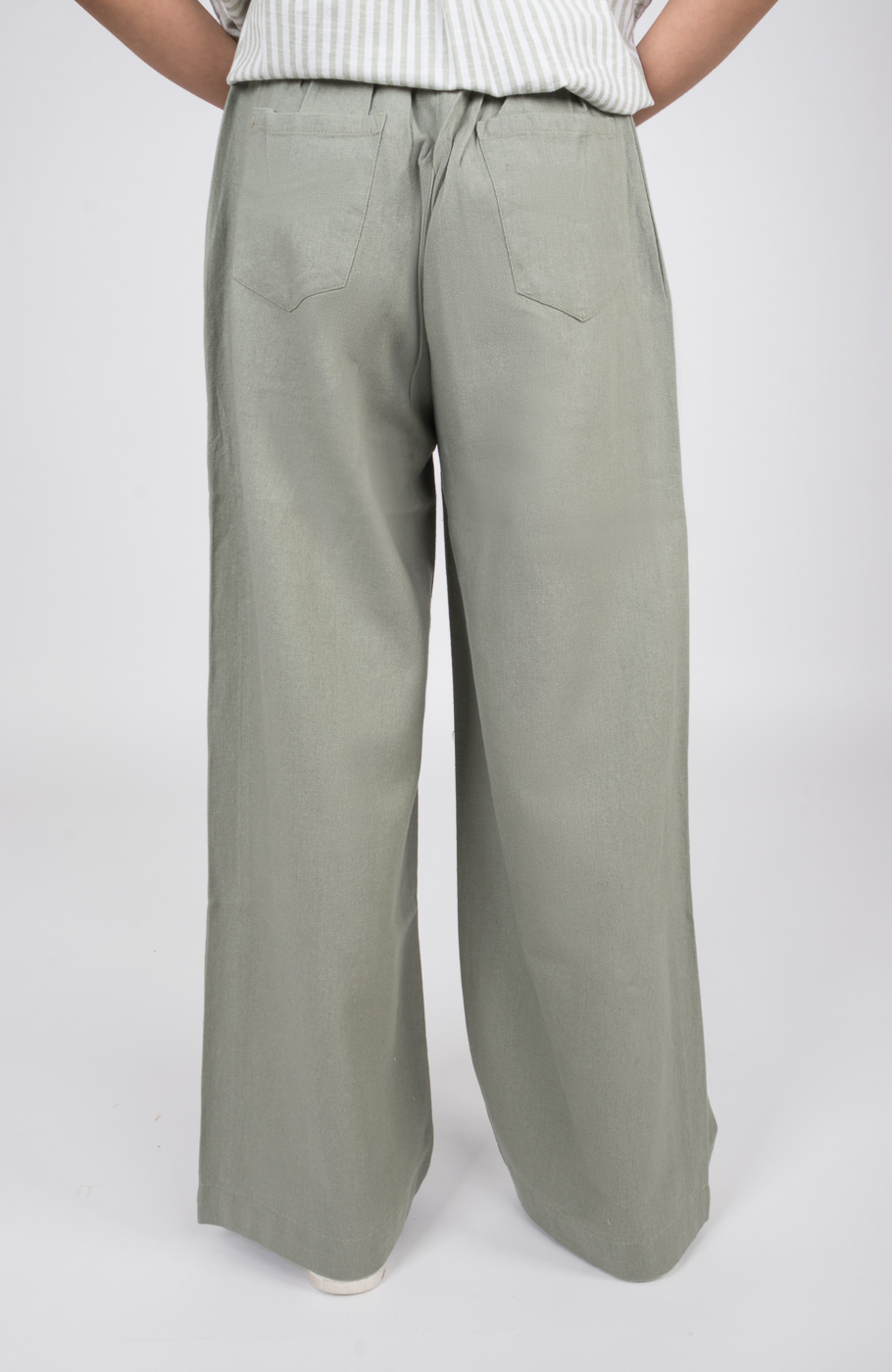 شلوار لینن پیلی دار