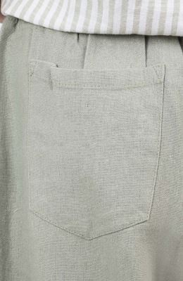 شلوار لینن پیلی دار